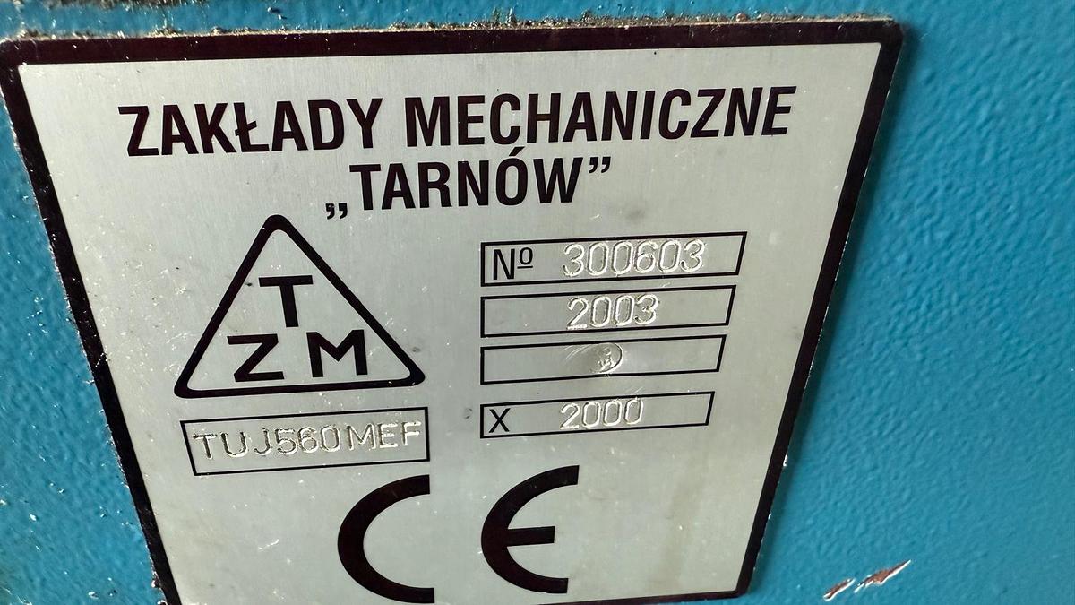 Used Tokarka Tarnów TUJ 560 MEF x 2000