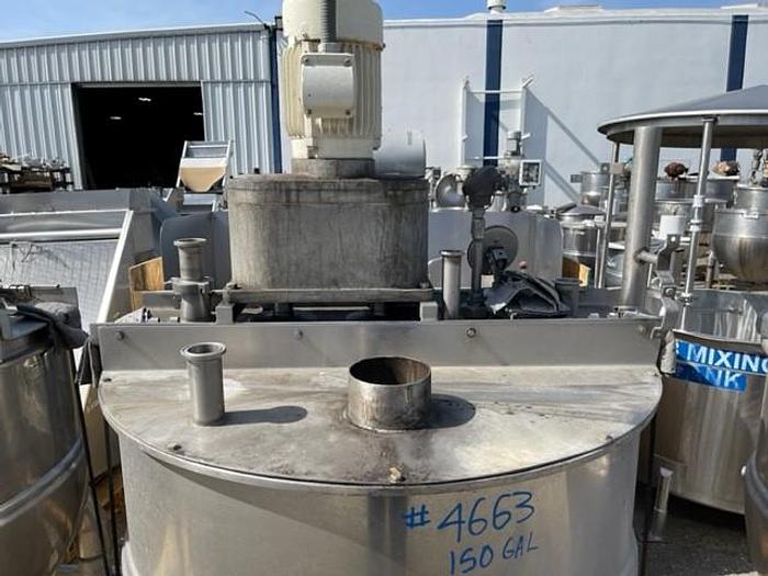 Used Groen 150 Gallon Stainless Steel Jacketed Mix Kettle With Dual Agitation