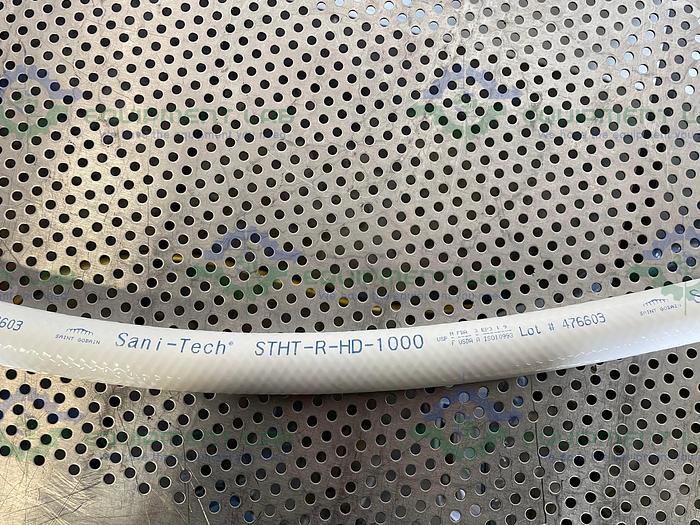 Used Sani-Tech  STHT-R-HD-1000 60" Silicone Hose w/ 1" Sanitary Fitting