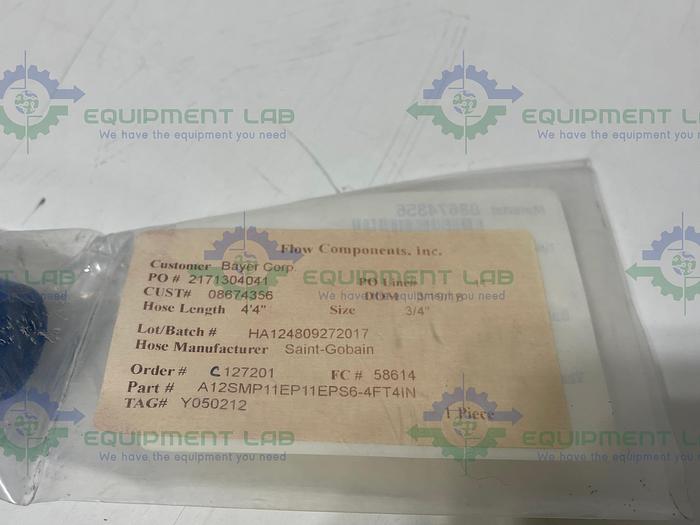 Saint Gobain HOSSMP-12 Pure Fit 52" Hose w/ 1/2" Sanitary Fitting 150PSI at 20°C