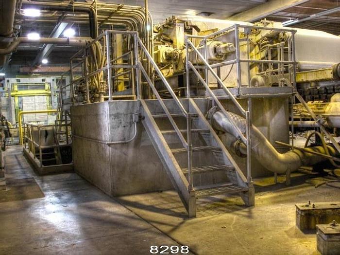 Used Fields & Boyd 805XLPT Wet Lap Machine, Capacity 400 Tds Tpd, Fields & Boyd Twin Wire Dewatering Press, 2-Meter, (3) Main Presses; 1500 Pli Each, Second Press 2400" Bellows (Added In 1988), Cutter Layboy #8298