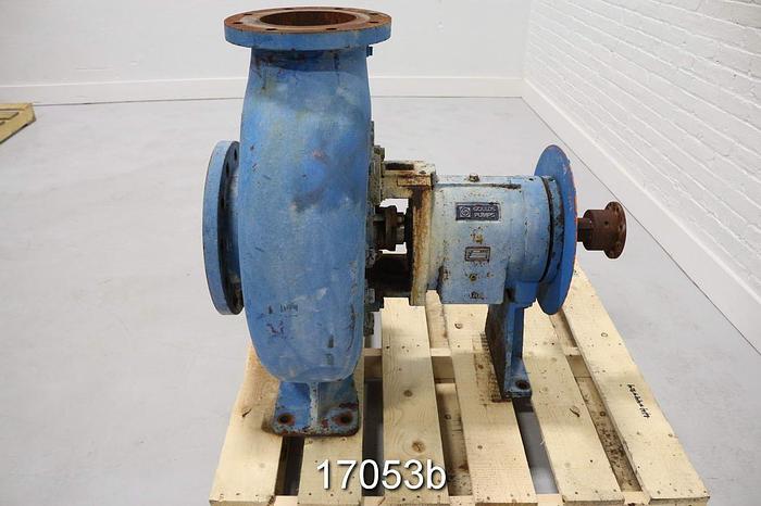 Used Goulds 3180 Pump, 8X10X16, Ductile Iron Casing, Iron Stuffing Box, Stainless Steel Impeller, Stainless Steel Suction Side Plate, Approx 14-3/4" Impeller #17053