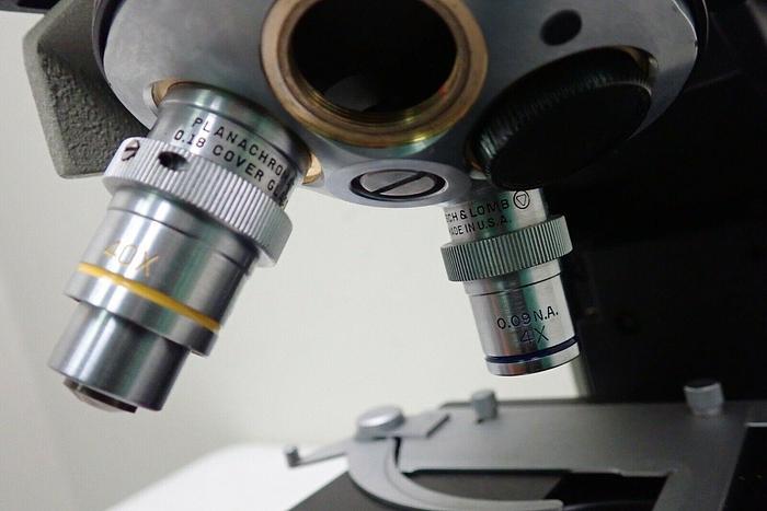 Used Bausch & Lomb 31-32-16 Balplan Microscope with 2 Objectives & 10X WF Eyepieces
