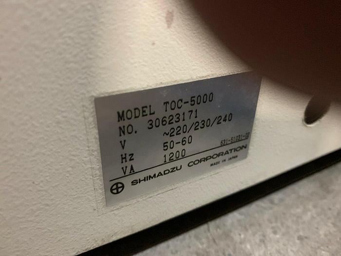 Used Shimadzu TOC 5000A with Auto Sampler ASI 5000A