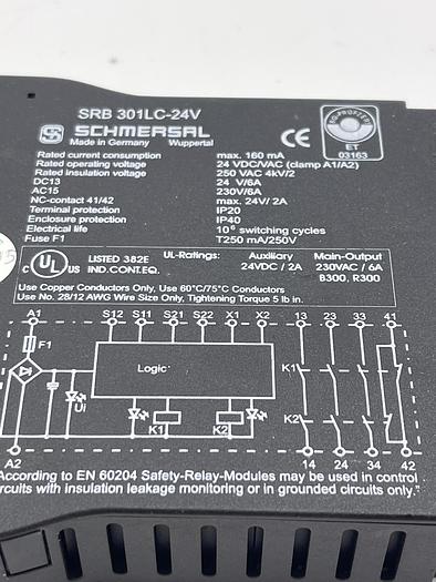 Used SCHMEASAL SRB 301LC-24V