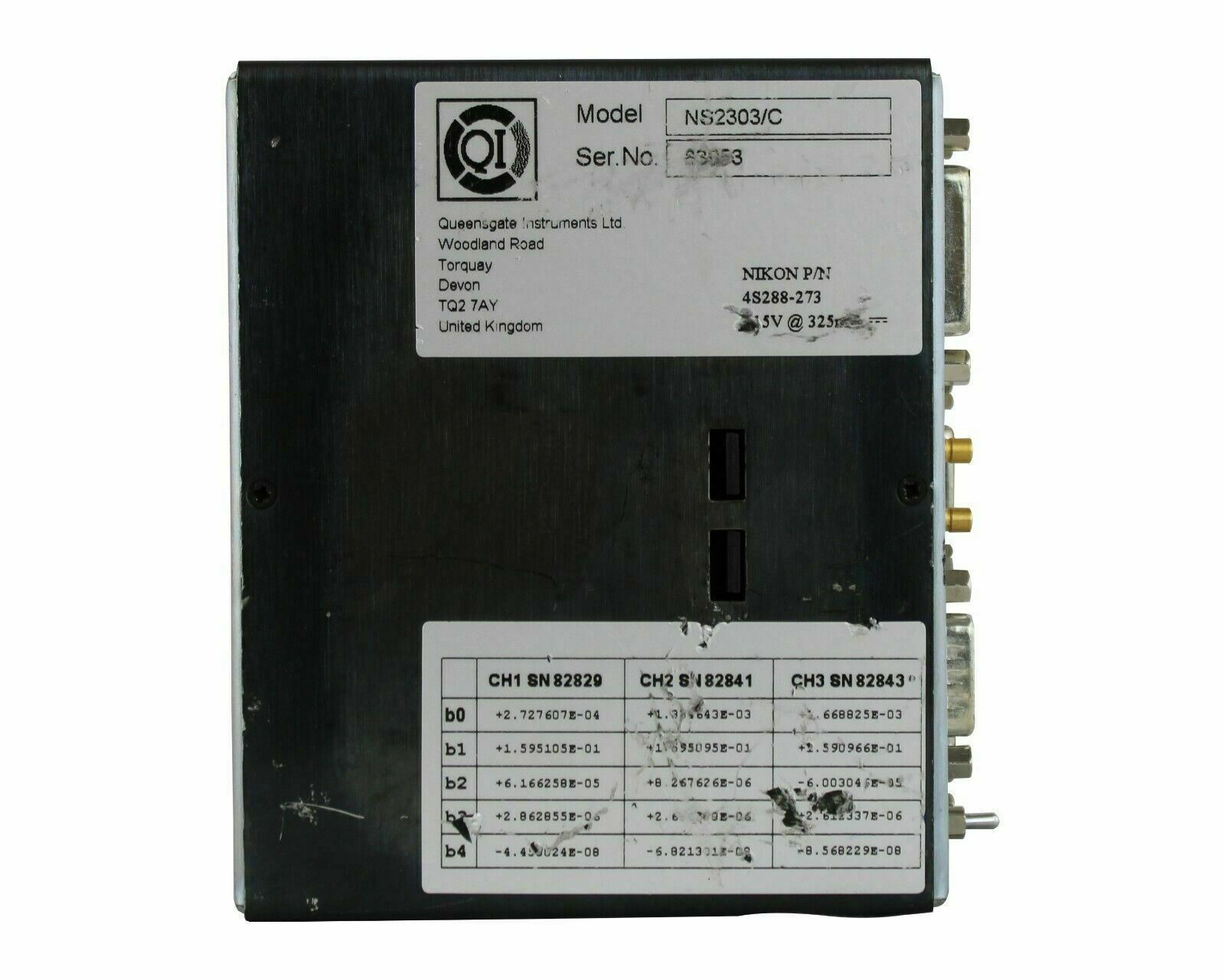 Used Nikon QUEENSGATE INSTRUMENTS NS2303/C, 4S288-273 POSITION SENSOR UNIT