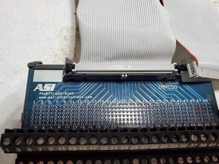 Used ASI Rail Mount Interface Module IMRC50 50-Point DinRail Cable