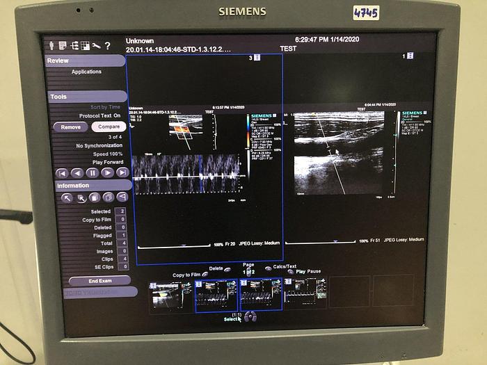 Used Siemens Acuson S1000 Ultraschallsystem mit 5 Sonden, Mitsubishi Drucker P95