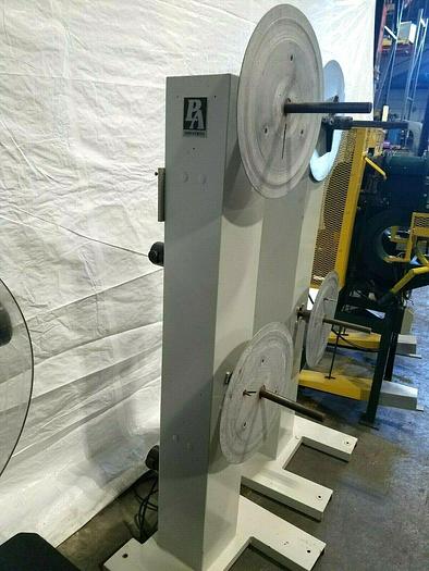 Used PA Industries Double Stock Reel Model SRWD-2LC Motorized paper interleave