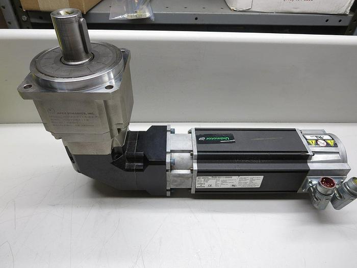 Used Unimotor/Emerson & Apex Dynamics Servo Motor W/Gear Box (R)