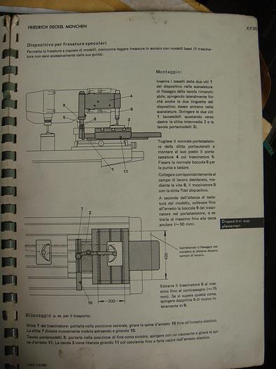 Da sistemare Pantografo DECKEL KF 3S