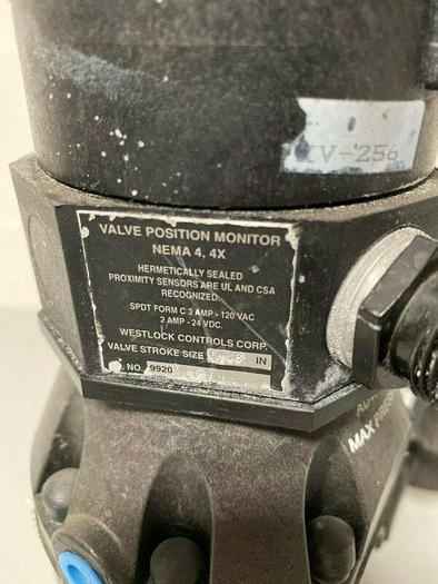 Used 3 ITT Pure-Flo Sherotec Stainless Steel Valves w/ Position Monitor 3/4" Sanitary