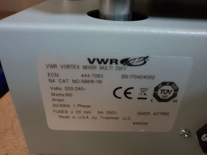 Used VWR VX2500 Vortex Mixer