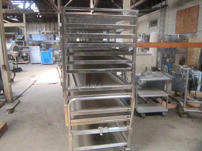 Used Cart, 57" x 30", Tray, S/st, Portable, 12 Trays, (2) #C739949