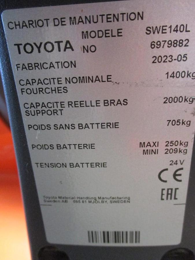 Refurbished 2023 TOYOTA SWE140L - 1199