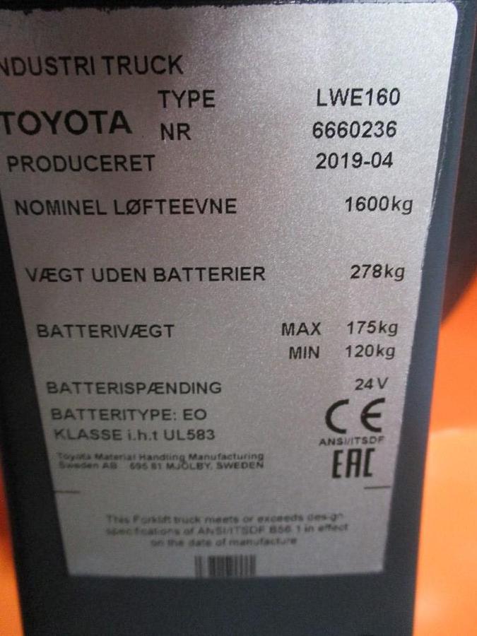 Refurbished 2019 TOYOTA LWE160 - 791