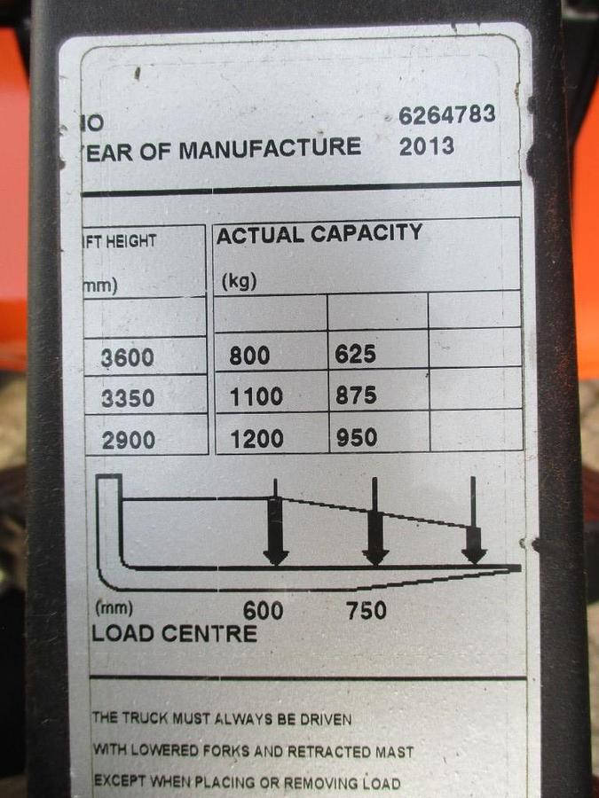 Refurbished 2013 BT TOYOTA RWE120 triplex - 1063