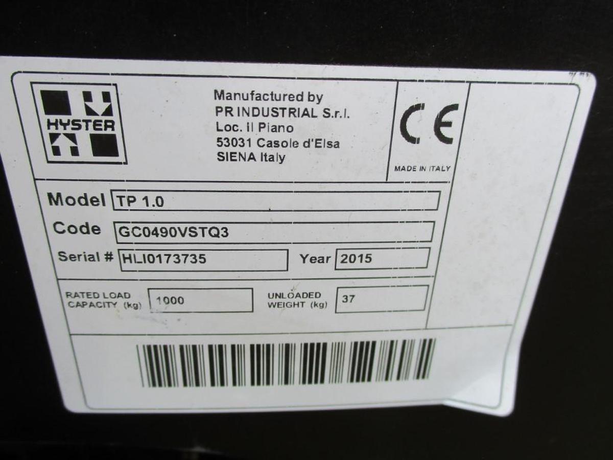 Refurbished 2014 Hyster TP1 - 1000