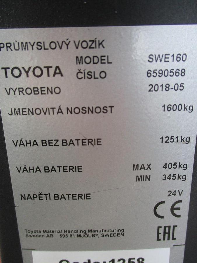 Refurbished 2018 TOYOTA SWE160 triplex - 2229