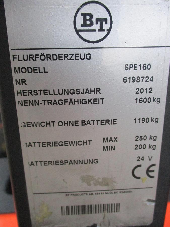 Refurbished 2012 BT SPE160 triplex - 1310