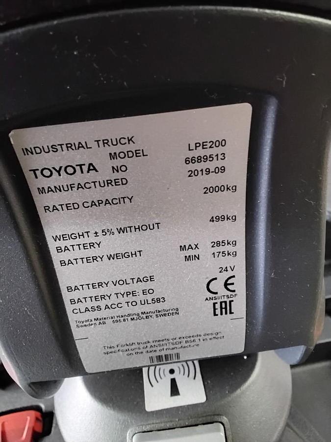 Refurbished 2019 TOYOTA LPE200 - 2111