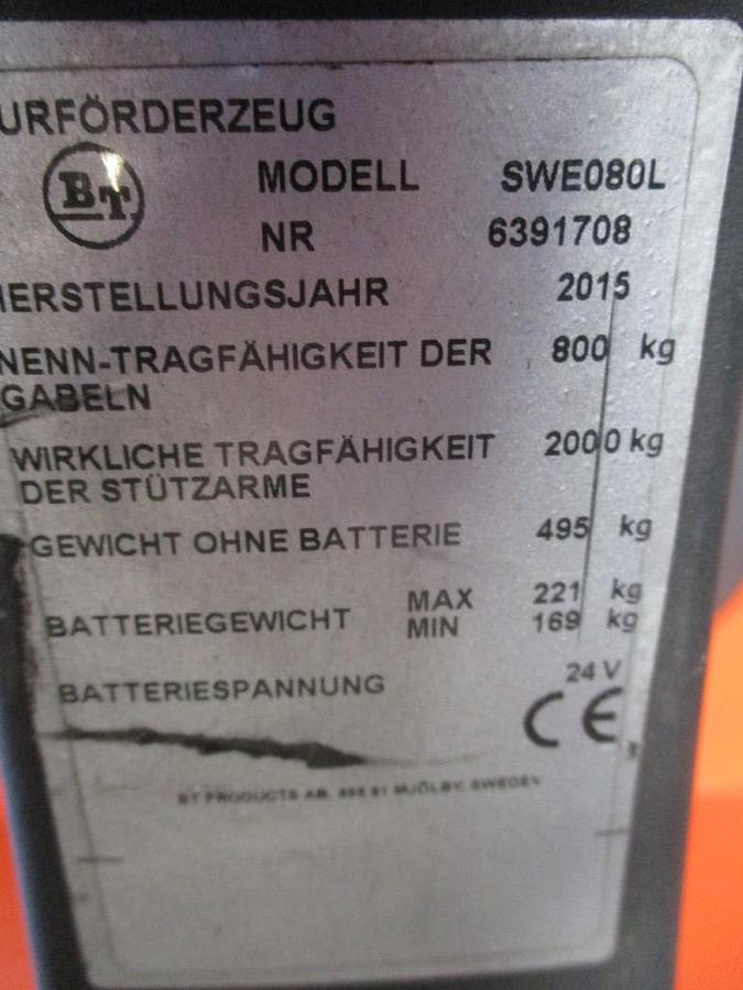 Refurbished 2015 BT TOYOTA SWE 080L - 1033