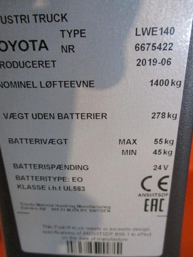 Refurbished 2019 TOYOTA LWE140 - 810