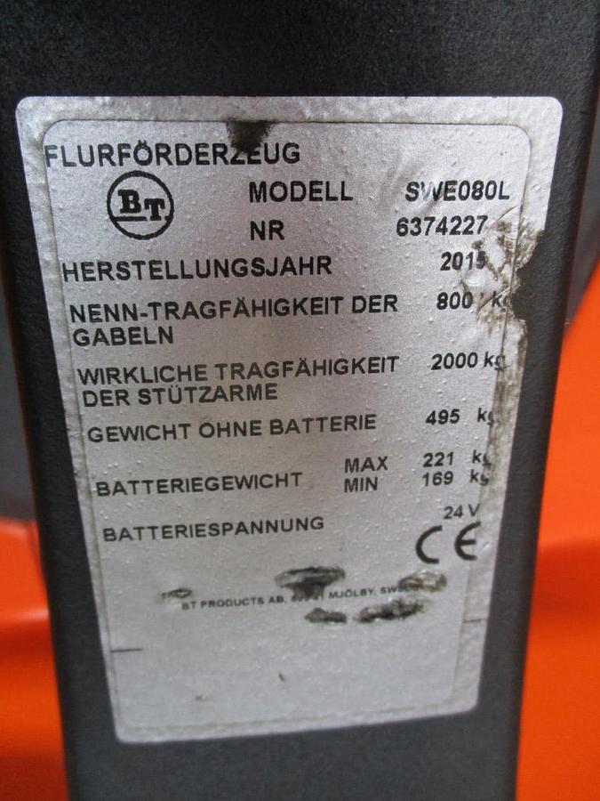 Refurbished 2015 TOYOTA BT SWE 080L - 1101
