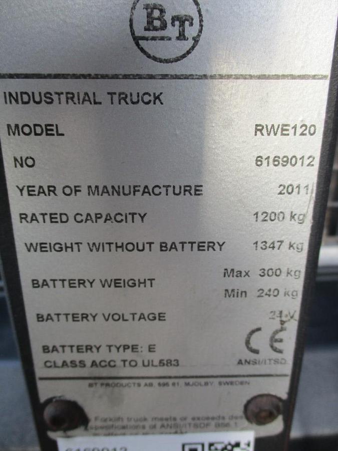 Refurbished 2011 BT TOYOTA RWE120 - 1221