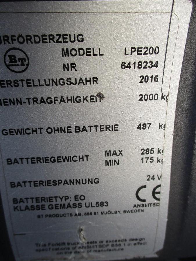 Refurbished 2016 TOYOTA BT LPE200 - 2368