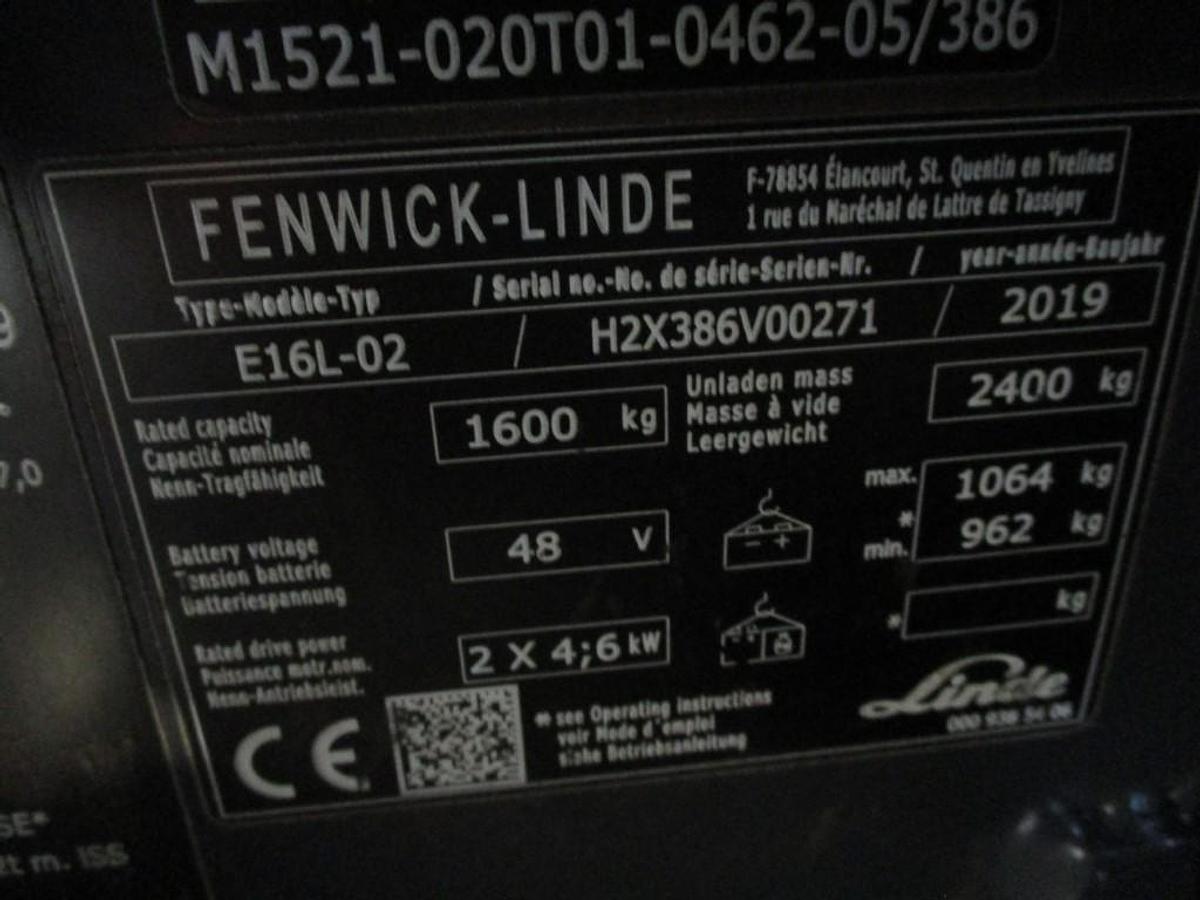 Refurbished 2019 Linde E16L-02 - 6588