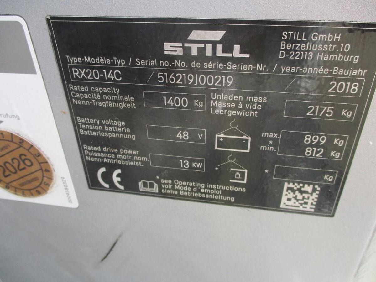 Refurbished 2018 STILL RX20-14C - 4811