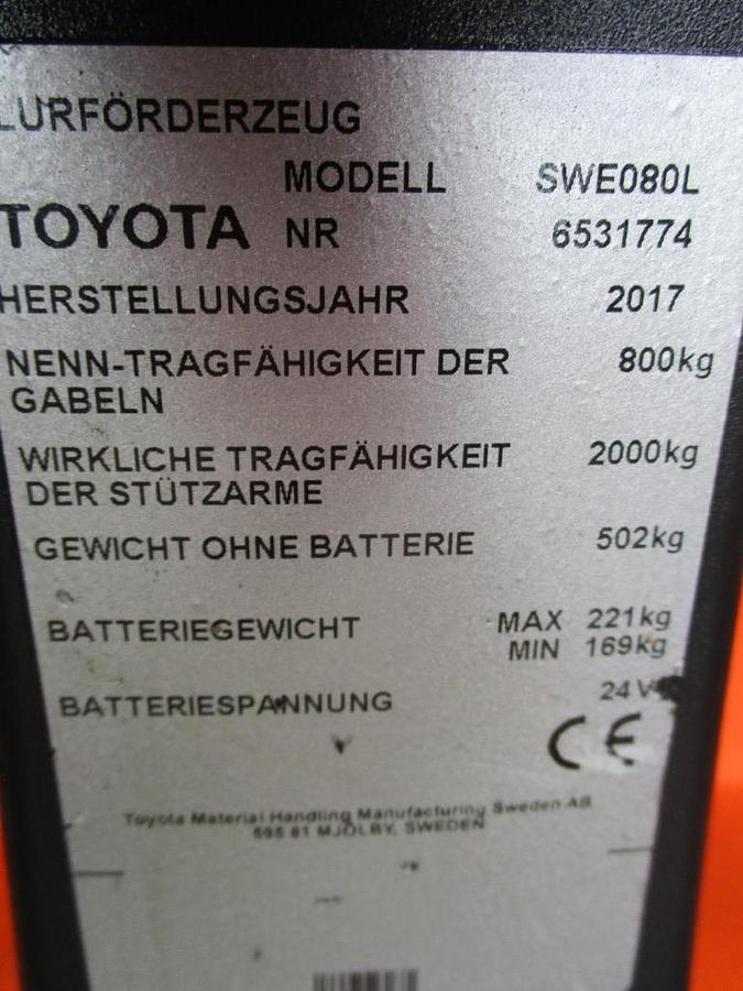 Refurbished 2017 TOYOTA SWE 080L - 1074