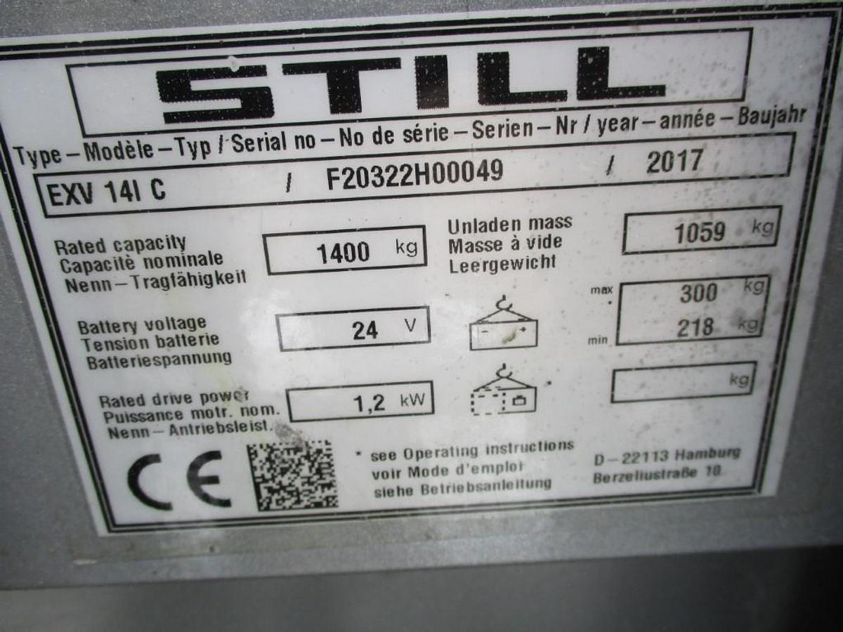 Refurbished 2017 STILL EXV14C triplex - 3277