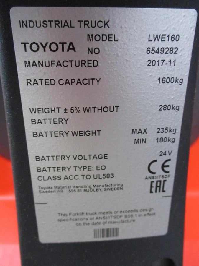 Refurbished 2017 BT LWE160 - 534