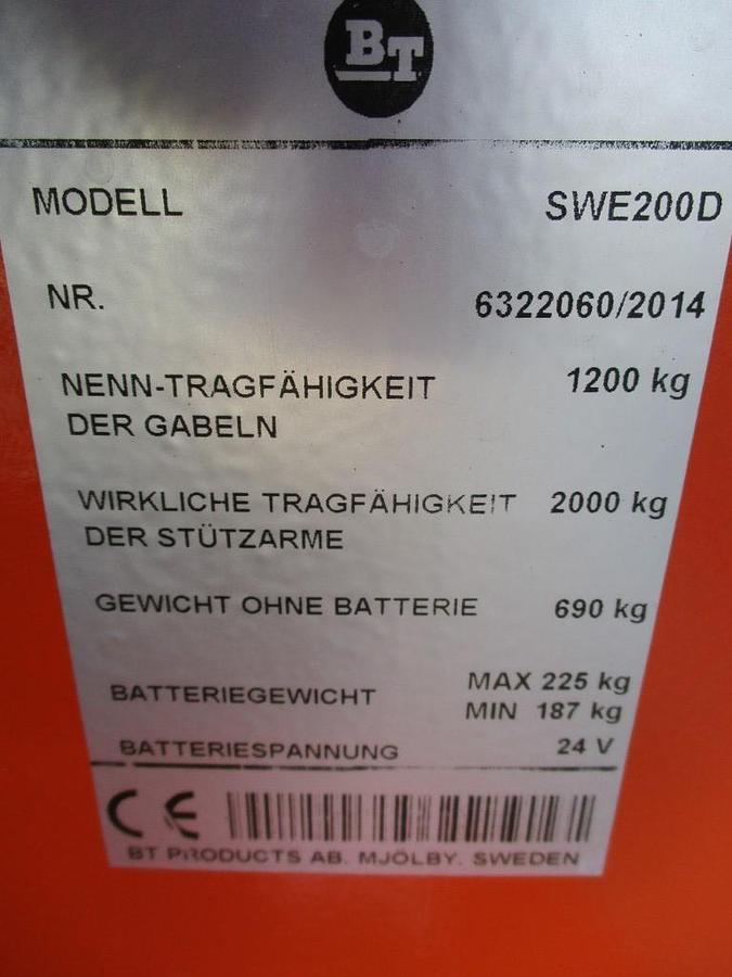 Refurbished 2014 BT TOYOTA SWE200D - 1423