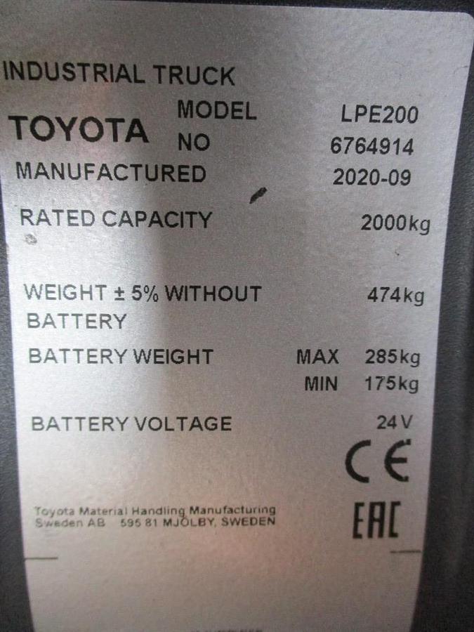 Refurbished 2020 TOYOTA LPE200 - 1975