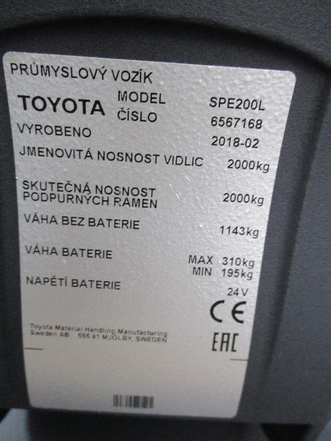 Refurbished 2018 BT SPE200L