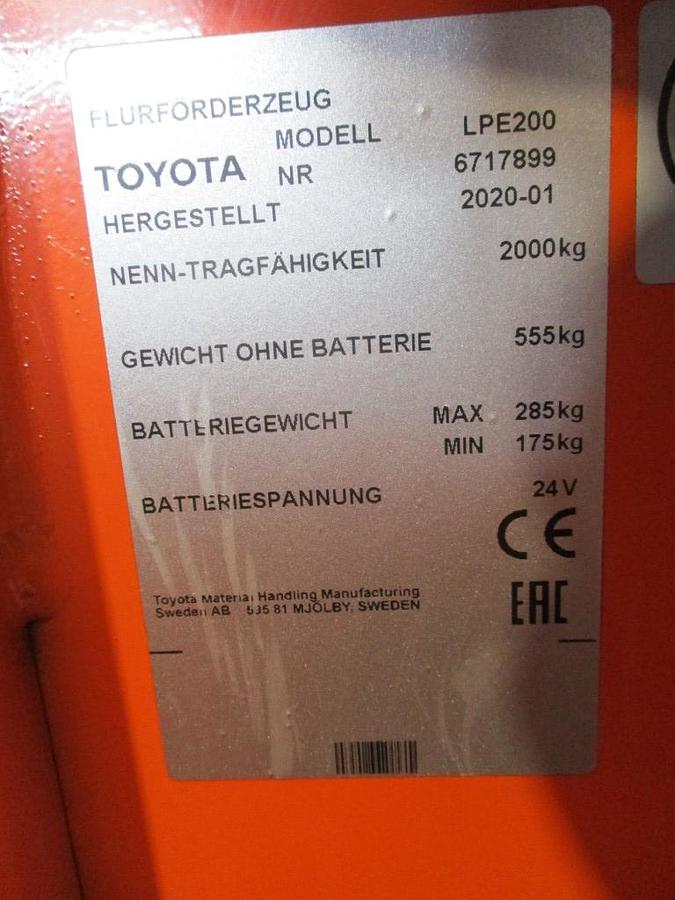 Refurbished 2020 TOYOTA LPE200 - 2425
