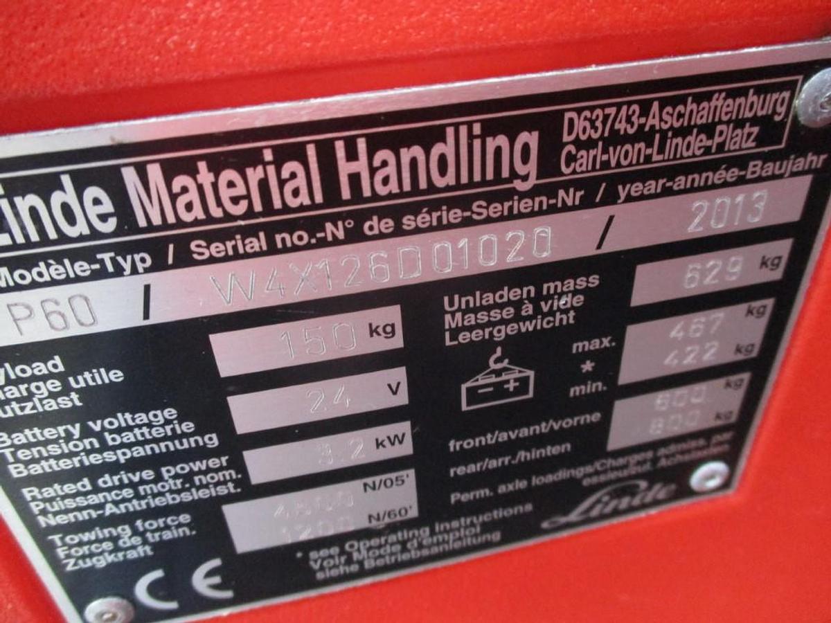Refurbished 2013 Linde P60 - 9909