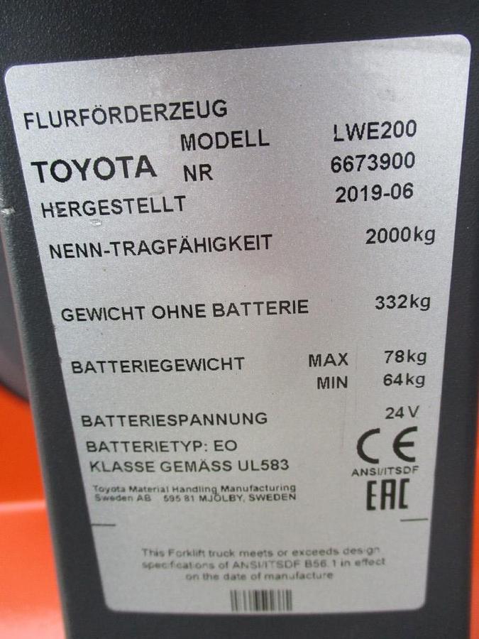 Refurbished 2019 TOYOTA LWE 200 - 1024