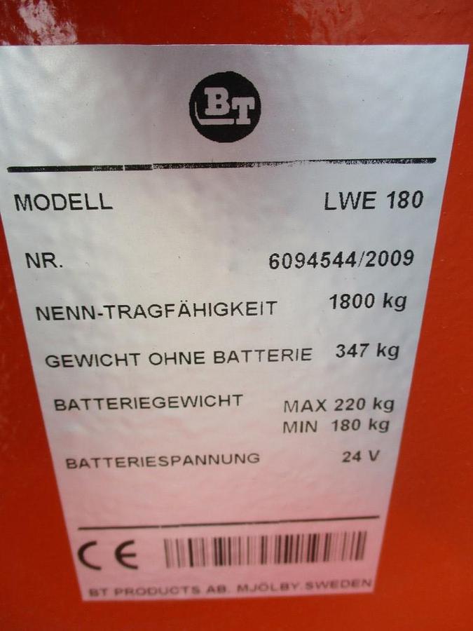 Refurbished 2009 BT LWE180 - 2124