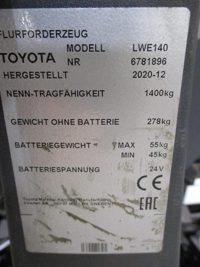Refurbished 2020 TOYOTA LWE140 - 825