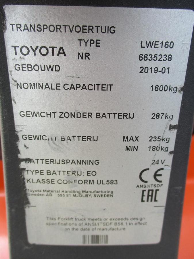Refurbished 2019 TOYOTA LWE160 - 831