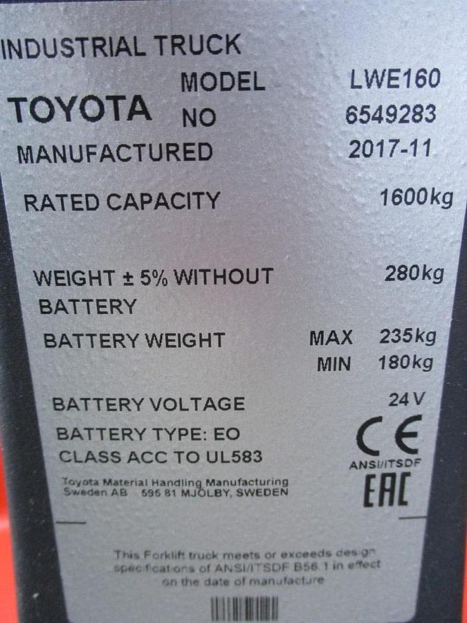 Refurbished 2017 TOYOTA LWE160 - 867