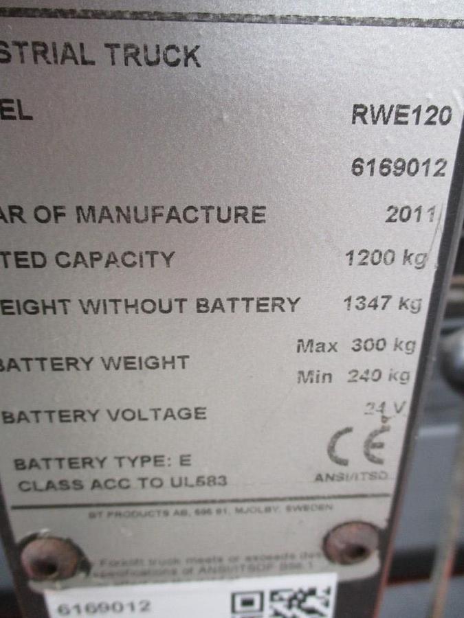 Refurbished 2011 BT TOYOTA RWE120 - 1292