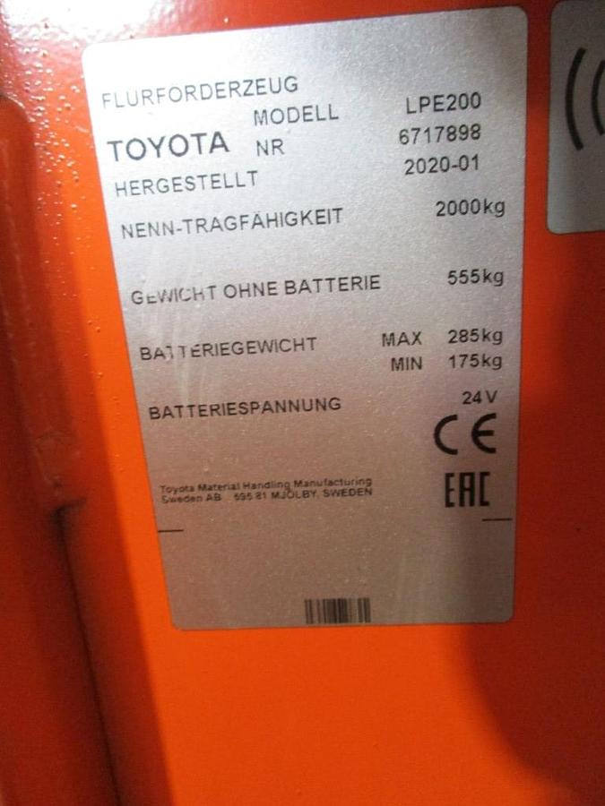 Refurbished 2020 TOYOTA LPE200 - 2452