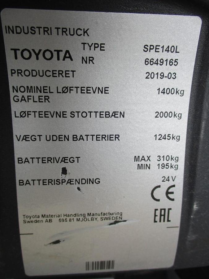 Refurbished 2019 TOYOTA SWE140L triplex - 2161