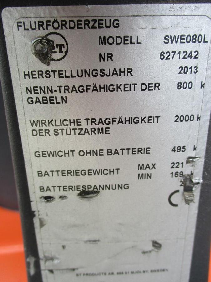 Refurbished 2013 BT TOYOTA SWE 080L - 1253