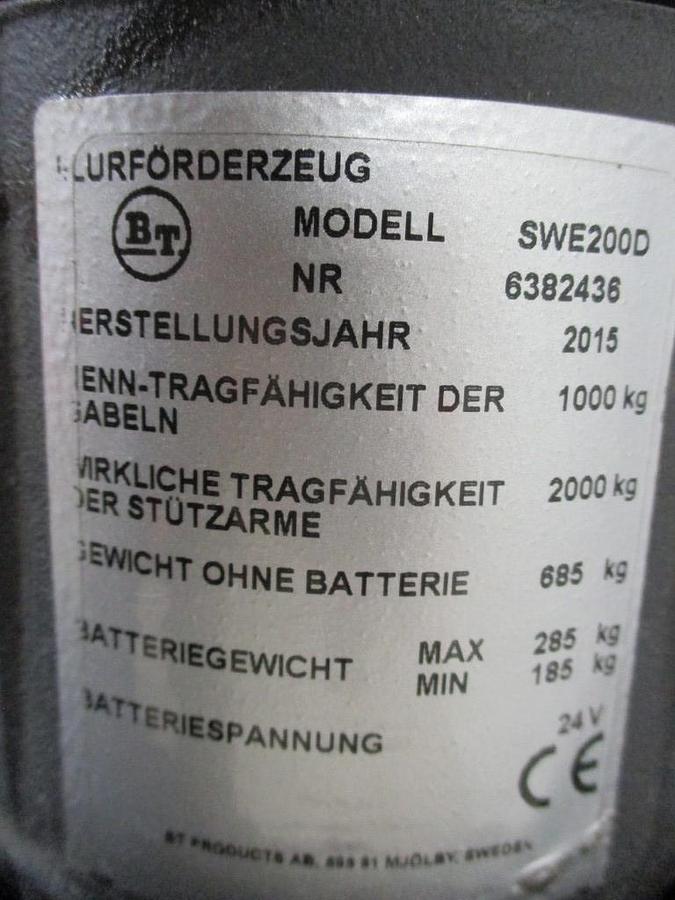 Refurbished 2015 TOYOTA BT SWE200D - 1221